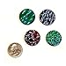 Fuseworks Dichroic Texture Fusible Glass Shapes, 1-Inch Round Disks, Assorted Colors, 4-Pack