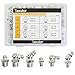 Taxutor Hydraulic Grease Fittings SAE Standard 120-Piece Kit – Straight, 90 Degree, 45 Degree Angled Grease Zerks Fitting Assortment Set