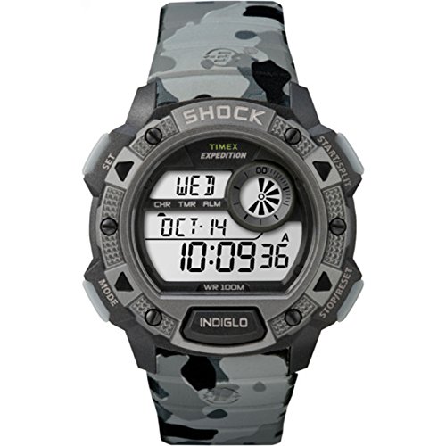 Timex Expedition Base Shock Grey Dial Resin Strap Men's Watch TW4B00600