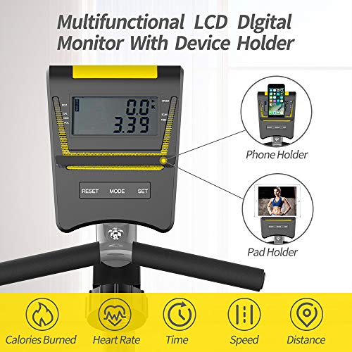 pooboo-Lieger-Heimtrainer-stationaere-Fahrraeder-Liegeraeder-magnetischer-Widerstand-Indoor-Radfahrrad-mit-Monitor