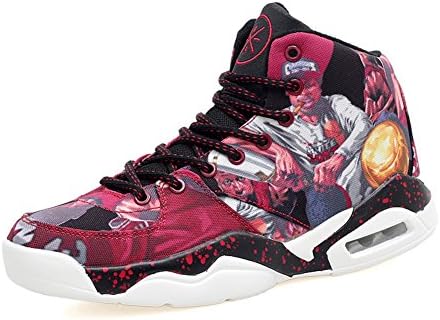 Autumn Print Hi shoes/ trend cushioned shoe/Leisure sports lovers shoes-A Foot length=25.3CM(10Inch)