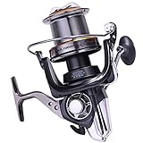 Saltwater Spinning Reel, Aluminum CNC Big Spool Handle Fishing Reel with Dual Bearing System, 10+1 Stainless Steel Bearings, 4.7:1 Gear Ratio for Offshore Sea Surf Boat Outdoor Sport Fishing
