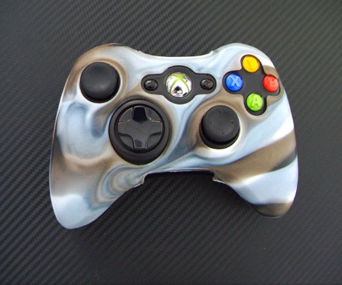 One Piece 1x FOR Xbox 360 Remote Controller Silicon Protective Skin Case Cover -Grey White Color One Piece 1x FOR Xbox 360 Remote Controller Silicon Protective Skin Case Cover -Grey White Color