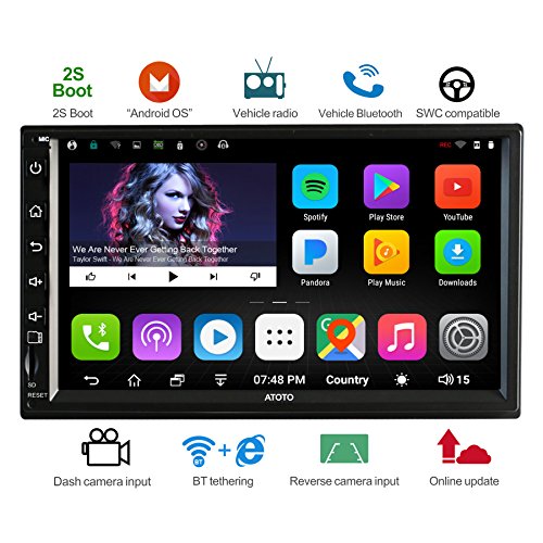 [NEW] ATOTO A6 Double DIN Android Car Navigation Stereo w/ Dual Bluetooth - Standard A62710SB 1G/16G Car Entertainment Multimedia Radio,WiFi/BT Tethering internet,support 256G SD &more