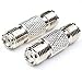 ANHAN Mini UHF Female to Mini UHF Female Connectors Pl259 Adapter Mini UHF Female Coupler RF coaxial Coax Cable Connector for Amateur Radio Citizens Band Radio Marine VHF Radio 2Packs