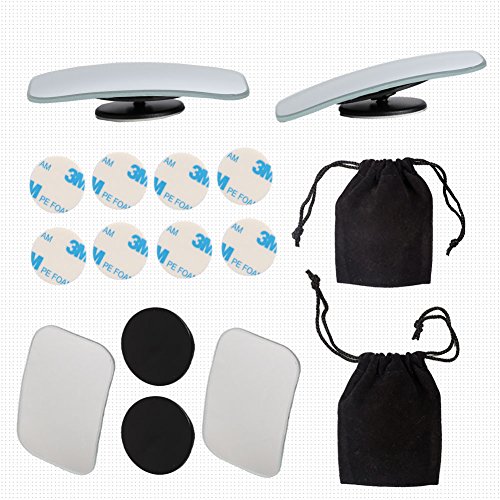 image for AmFor Blind Spot Mirror, HD Glass Convex Lens Frameless Adjustable Bli