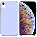 Anuck Case for iPhone XR Case 6.1 inch, Anti-Slip Liquid Silicone Gel Rubber Bumper Case with Soft Microfiber Lining Cushion Slim Hard Shell Shockproof Protective Case Cover - Light Purple