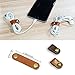 FIBOUND 10pcs Earphone Winder Leather Cable Straps,Cable Ties Leather Cord Organizer,USB Cable Clips,Earphone Winder with Leather Handmade