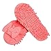 LEMNUY Women's Mop Slippers Washable, Microfiber Shoes Cover for Women, Office Home Indoor Hardwood Ceramic Floor Multi-Surface Polishing Clean Hair and Dusting, Pink Colors Size 6-9 (1 Pair)
