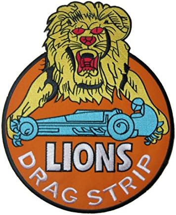 Large Lions Drag Strip Iron On Patch