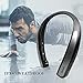 Bluetooth Headphones Speaker 2 in 1,Bluenin Neckband Wireless Headset Wearable Speaker True 3D Stereo Sound Sweatproof Headphones with Retractable Earbuds Built-in Microphone (Titanium Gray)