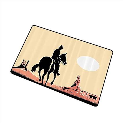 Amazon Com Mdxizc Printed Door Mat Western Decor Illustration