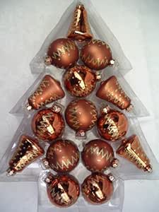 15 bolas bolas de cristal con campanas Color Salmón y Naranja: Amazon
