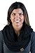 Funky Junque Super Soft Warm Infinity Scarf for Women, Cable Knit Circle Wrap for Fall and Winter - Black