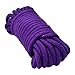 MASY 10m 32 Feet Long Rope Natural Soft Cotton Ropes Durable Strap 7mm Thickness,Purple