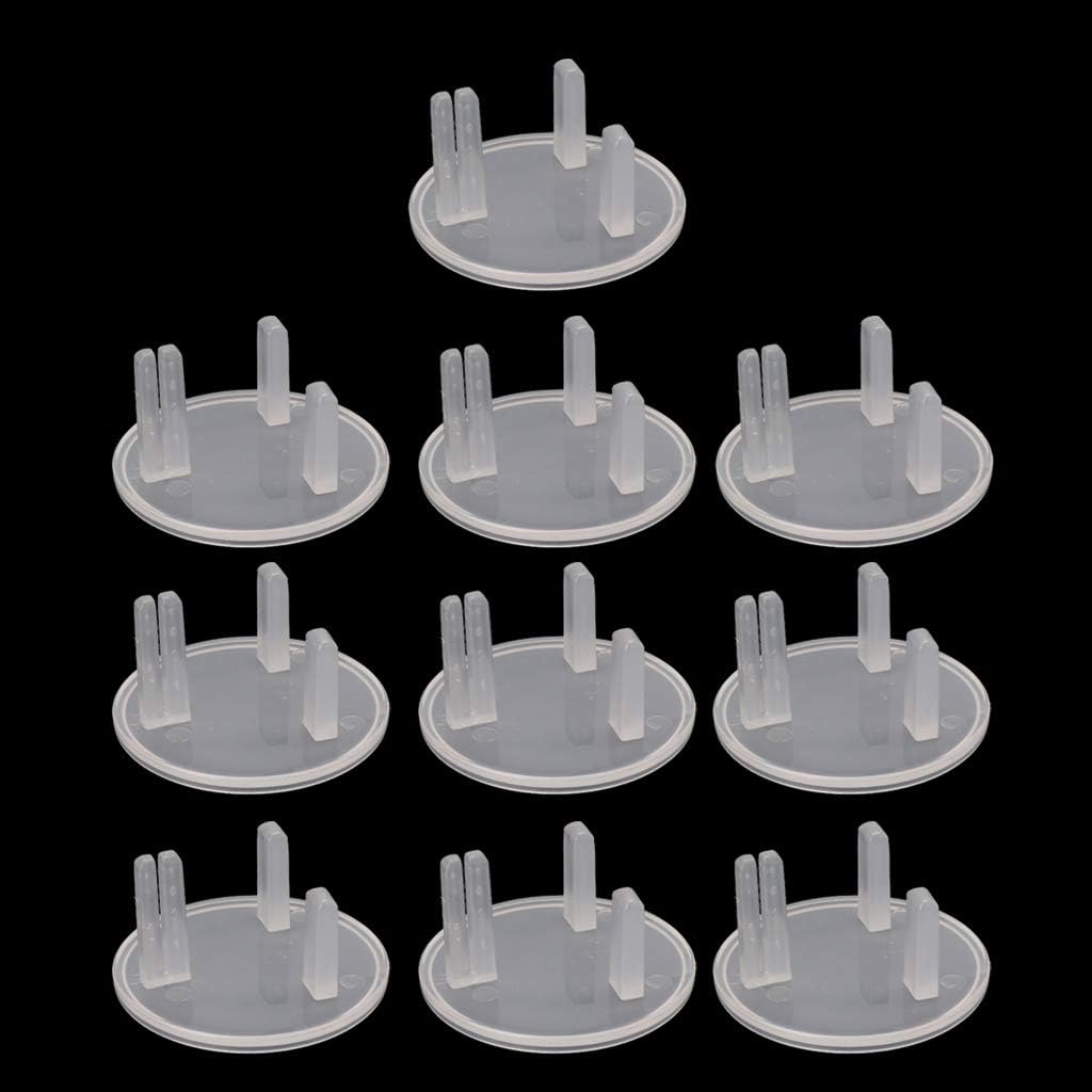 huiouer 10 Pcs UK Power Socket Cover Plugs Baby Electric Sockets Outlet Plug Kids Electrical Safety Protector Sockets Protection