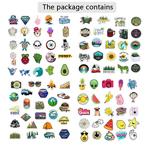 100 Pcs VSCO Stickers Fashion Cute Cool Waterproof Vsco Vinyl Stickers Decals for Hydro Flask, Water Bottle,Travel Durable Vinyl and Office Laptop - Suitable for Kids, Girls, Teens, Women