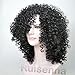 RUISENNA Afro Curly Hair Wigs for Black Woman High density Kinky Hair 100% Heat Resistant Fiber Synthetic Wig 20