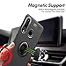 Newseego Compatible with Huawei P30 Lite Case,360 Degree Adjustable Ring Stand,Frosting Thin Soft Protective and Finger Ring Holder Kickstand Fit Magnetic Car Mount for Huawei P30 Lite-Black+Silver