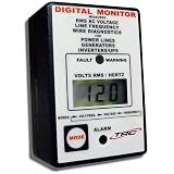 TRC AECM20020-3-012 Electra Check Digital Monitor for All AC Power Sources, Black with White Face