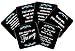 Lavley Funny Novelty Drink Coasters - Gift Set of 6 - Black