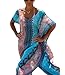 Akery Women's Chiffon Robe Beach Skirt Swimsuit Bikini Cover Up,One Size,Blue