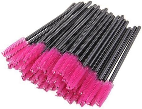 Disposable Eyelash Brushes, 100 Bulk Mascara Wands, Soft Pink Eye Lash Brush, Best Disposable Eyelash Brushes by Lash Factory