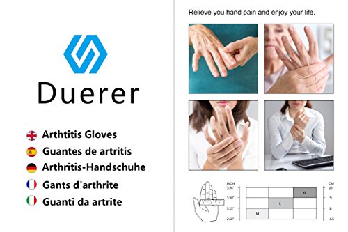 Duerer Arthritis Compression Gloves Women Men for RSI, Carpal Tunnel, Rheumatiod, Tendonitis, Fingerless Gloves for Computer Typing and Dailywork (Pink, S) - Thumbnail 7