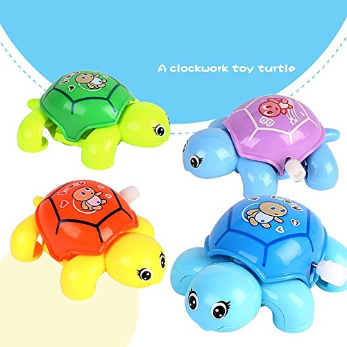 Wcysin 5 Pieces Cute Wind Up ToTortoise Baby Kids Clockwork Toys Random Color
