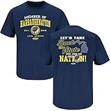 Michigan Football Fans. Harbaughnation Navy T-Shirt (S-5X)