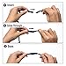 FSACLE Glasses Ear Grip With Air Chamber Soft Comfortable Anti-slip Holder, Silicone Eyeglass Ear Hook,Temple Tips,12 Pairs (Clear/Black)