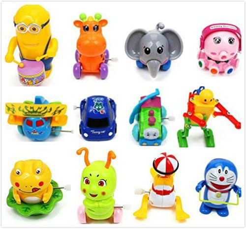 Jeyon Toy 12 Pieces Assorted Wind-up Toys for Kids Party Favors, Best Birthday gift (1 Dozen)