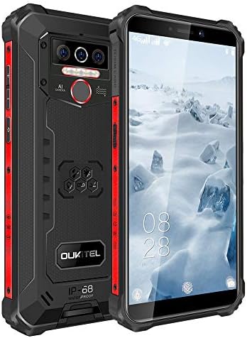 Oukitel Wp5 スマホ 耐衝撃 Simフリー スマートフォン本体 Android 10 Ip68 Ip69k 防水 防塵 輸入 アウトドア スマートフォン 4gb Ram リアデュアルカメラ 13mp Nano 指紋認識 8000mah Rom 32gb 顔認証 1年間保証付き 携帯電話 デュアルsim 5 5インチ 黒 Ledライト