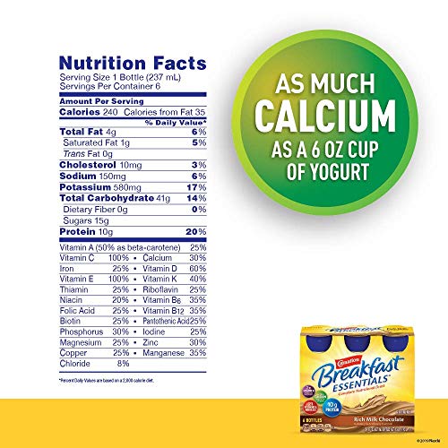 3 Carnation+Breakfast+Essentials+Chocolate+Bottle