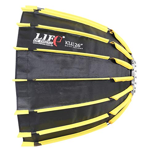 Life of Photo Deep para Softbox Ø 70 cm für Bowens & Mettle mit Grid, Parabol-Form Fotostudio Blitz Studioblitz – Bild 5