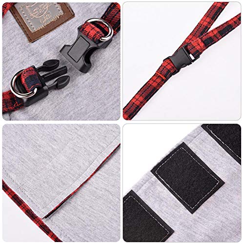 Bestmemories Dog Retractable Leads Dog Traction Rope Pet Leash Set Trendy Cat Harness for Walking Traveling Outside