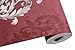HaokHome 66111 Vintage Red Damask Wallpaper Rolls Crimson Red/Ivory/Brown Retro Textured Wall Decoration 20.8