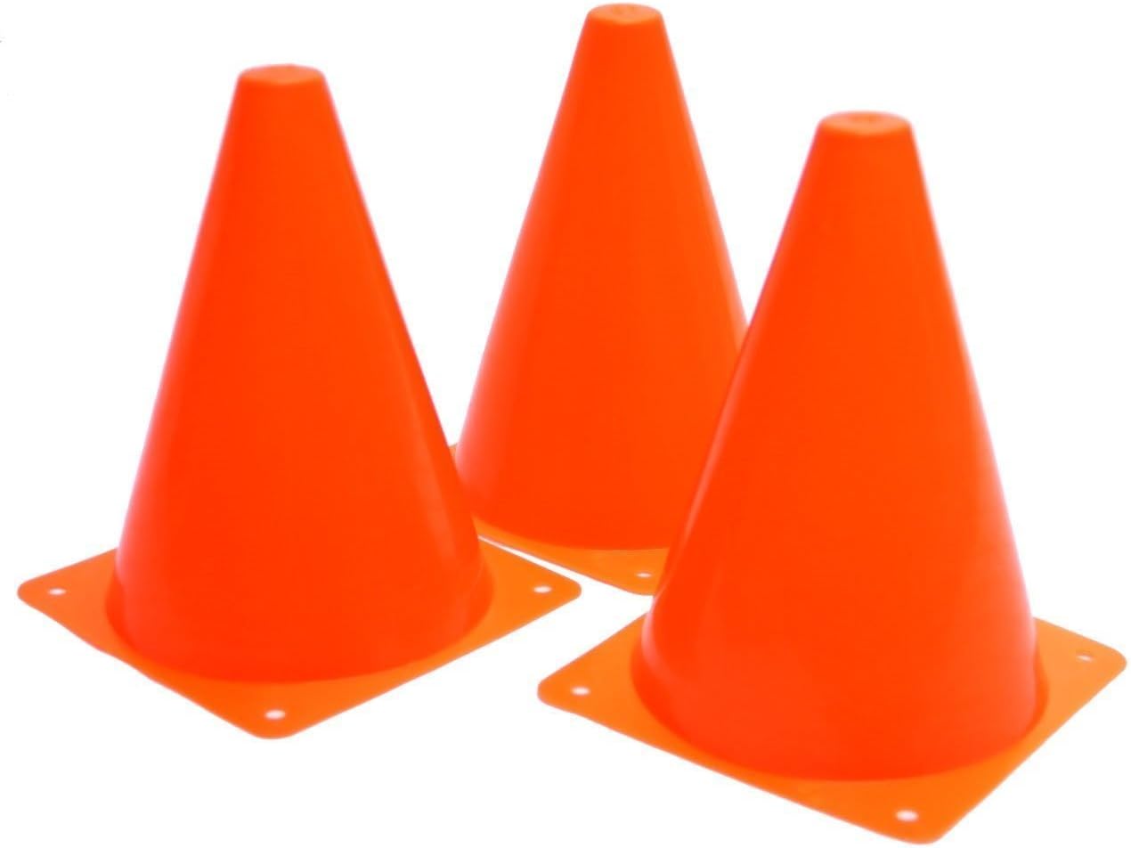 Fun Express Orange Traffic Cones - Set of 12 - Great for Kids Sports, Games and Toys : Sports & Outdoors