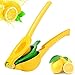 Chefbar Metal Lemon Lime Squeezer Manual Citrus Press Juicer Top Rated Premium Quality Citrus Juicers Aluminum Lime Squeezers, Fresh Force, Yellow
