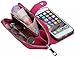 iPhone 6 Plus/6S Plus Wallet Case, HYSJY Girls Women Magnets Detachable Zipper Wallet Case iPhone 6 Plus/6S Plus Cover PU Leather Folio Flip Holster Carrying Case Card Holder5.5