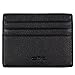 OMT Slim Leather Front Pocket Credit Card Holder Sleeve Case Wallet with ID Window (Black)