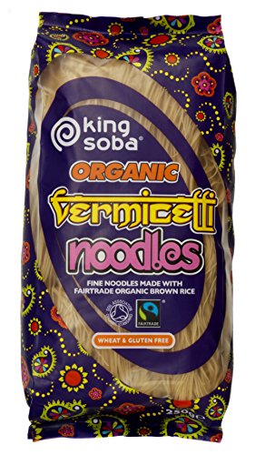 King Soba Organic and Fairtrade Vermicelli Noodles 250 g (Pack of 6)