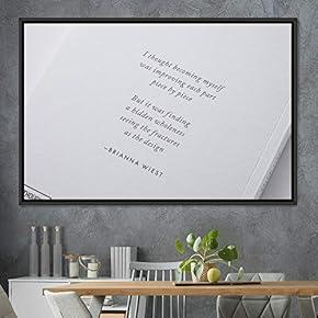 signwin Framed Canvas Wall Art Pressed Quotes 3D...