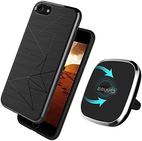 Qi Wireless Charger With Apple iPhone 8 Magic Case Included-Vent Mounted 2-in-1 Magnetic Charging Pad for iPhone 8, 360 Degree Rotation, Strong Magnetic Holder for Vehicle Wireless Charger