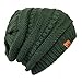 Wrapables Winter Warm Knitted Infinity Scarf and Beanie Hat Set, Hunter Green