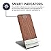 Wood Wireless Charger for Microsoft Lumia 735/830/920/928/930/950/XL/1520 - [Fast Charge] Cooper ECOSTAND Wireless Charging Stand | Qi Wireless Charger Stand | Desk, Office (Aluminium & Rosewood)