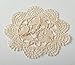 Fennco Styles Handmade All-Over Cluny Lace Cotton Doilies, 6 Inches Round, Beige (12)