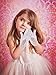 Sumind Girls Satin Gloves Kids Size Formal Gloves Bow Knot Pearl Glove for Wedding Pageant Parties (Style 2, M Size)
