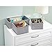 iDesign Aldo Fabric Collapsible Drawer Organizer Cubes - Gray (Set of 3)