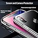 ESR Case Compatible with iPhone X Silicone, iPhone Xs Transparent Case with Tempered Glass Back Coating, Soft TPU Silicone Protective Edges Compatible with iPhone X/iPhone Xs (Crystal)
